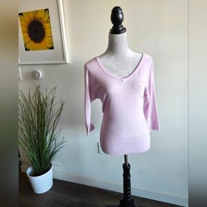 WHBM Lilac Off-the-shoulder Blouse